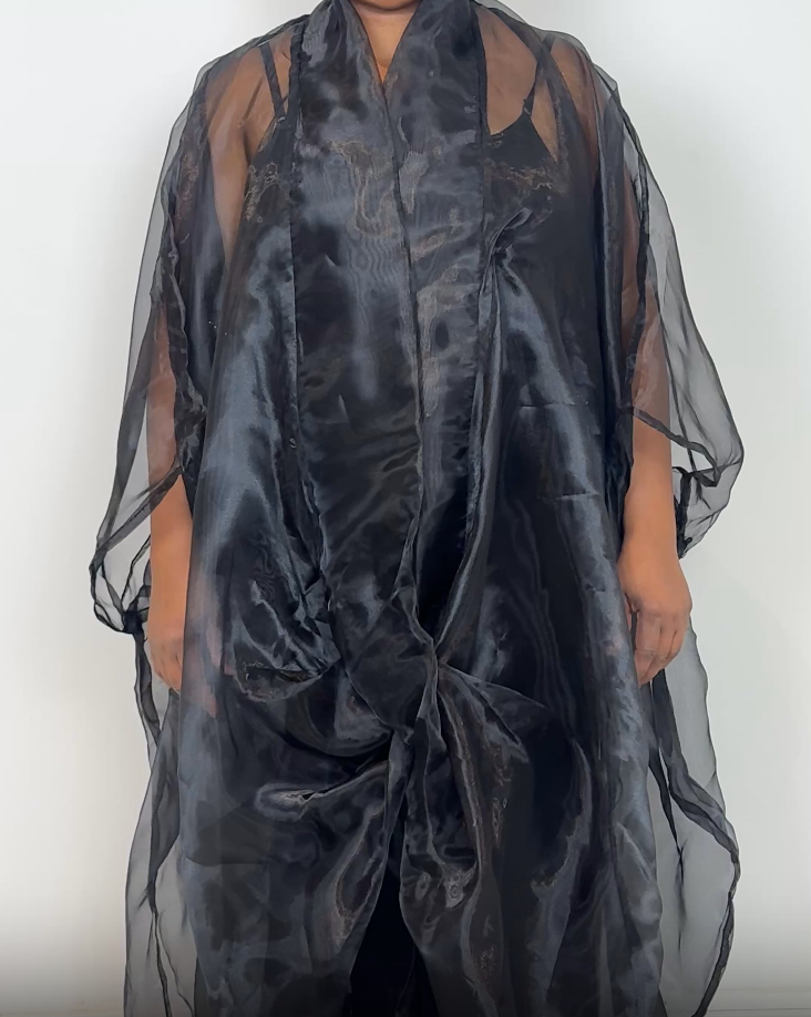 Black Chiffon Bubu Dress