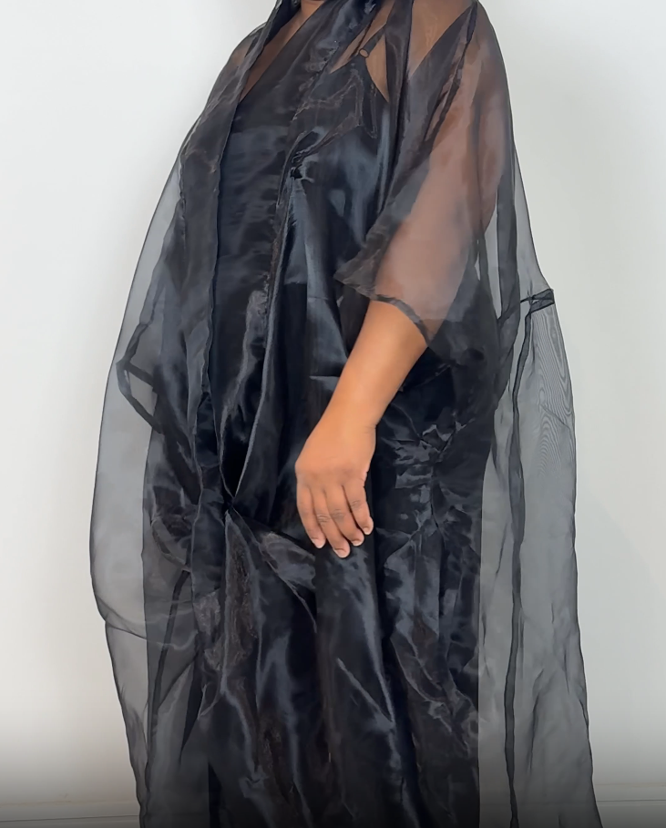 Black Chiffon Bubu Dress