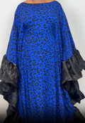Blue Leopard Print Bubu