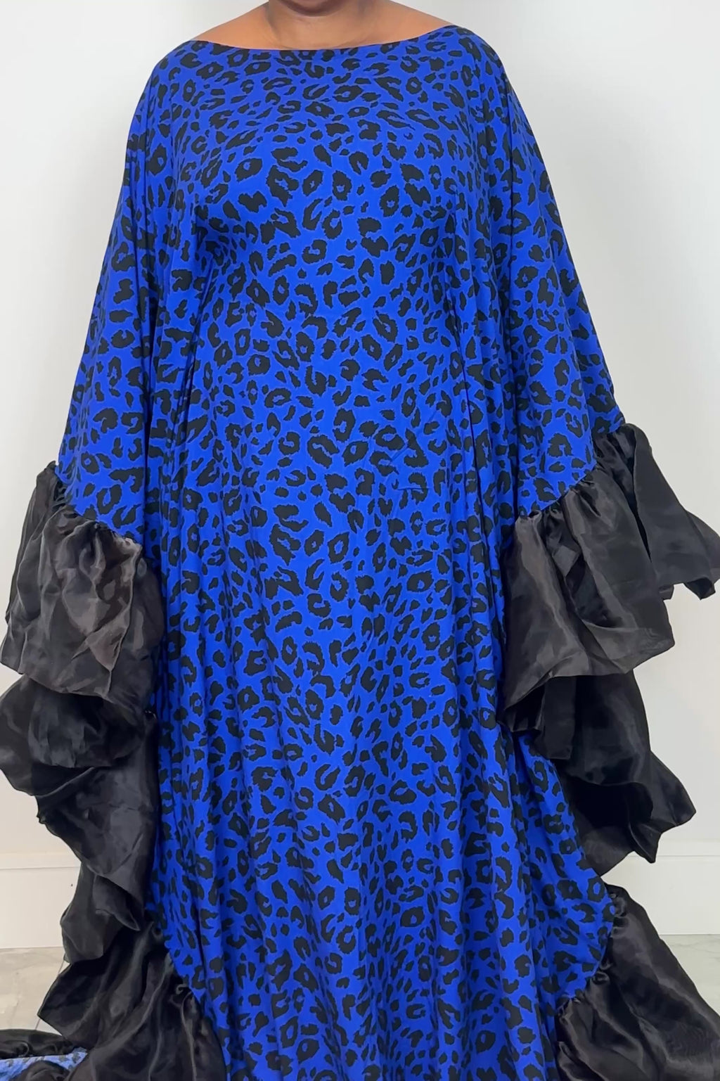 Blue Leopard Print Bubu